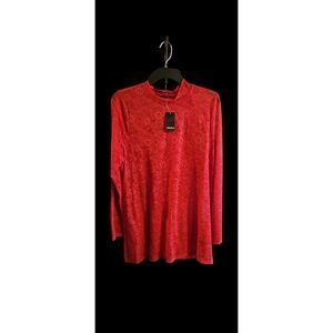 Torrid Red Mock Neck Lace Turtleneck Size 2X *NEW* (K96)